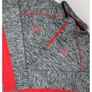 Los Angeles Angels 1/4 Zip‎ Pullover Mens 2XL Heathered Black Long Sleeve MLB UA